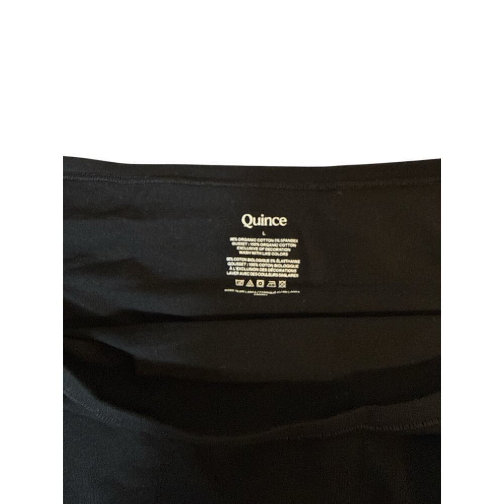 Quince Organic Cotton Boyshort Underwear Black Size L New - Picture 5 of 5